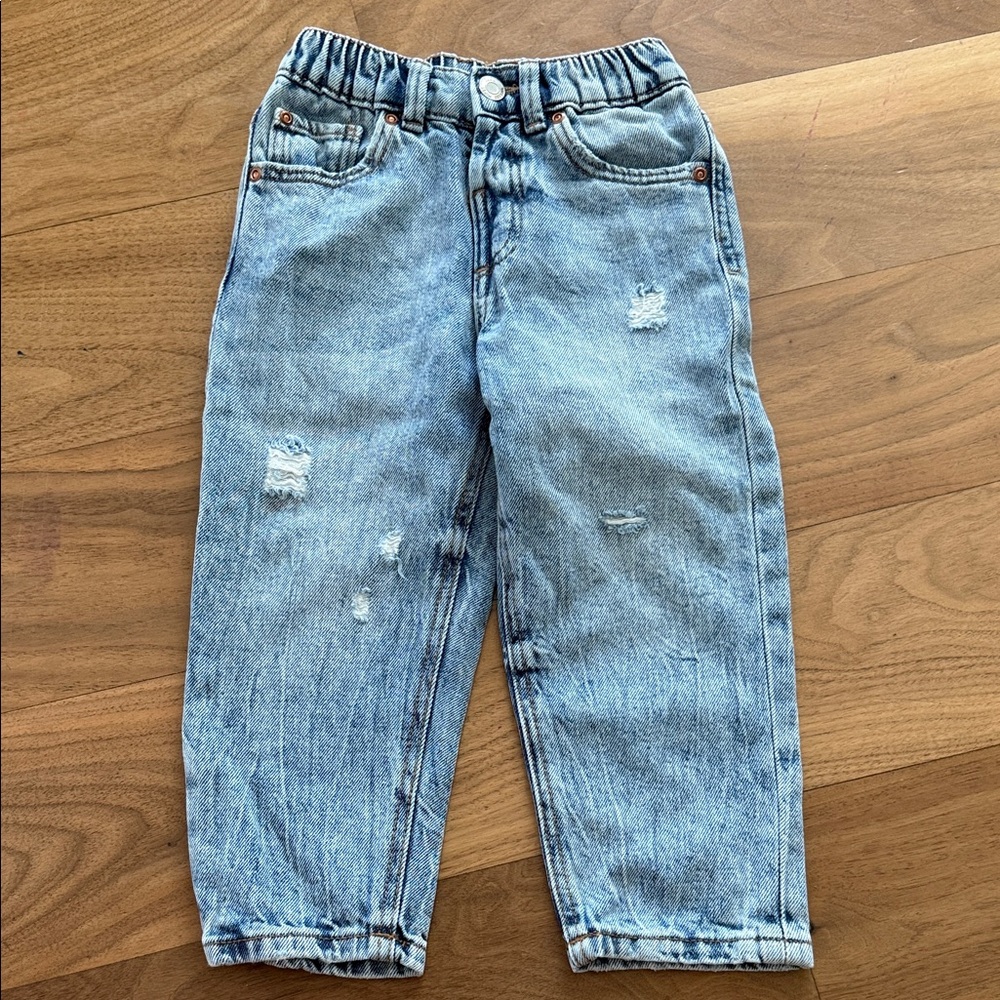 Zara Light Blue Distressed Kids Jeans